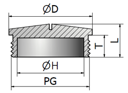 PG Round Head Stop Plug